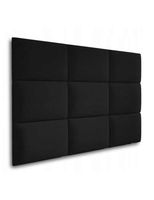 Upholstered Wall Panels Headboard Plush Velvet Velour Black