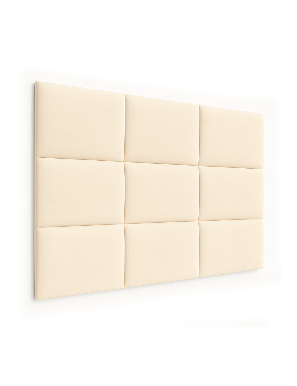Upholstered Wall Panels Headboard Plush Velvet Velour Cream