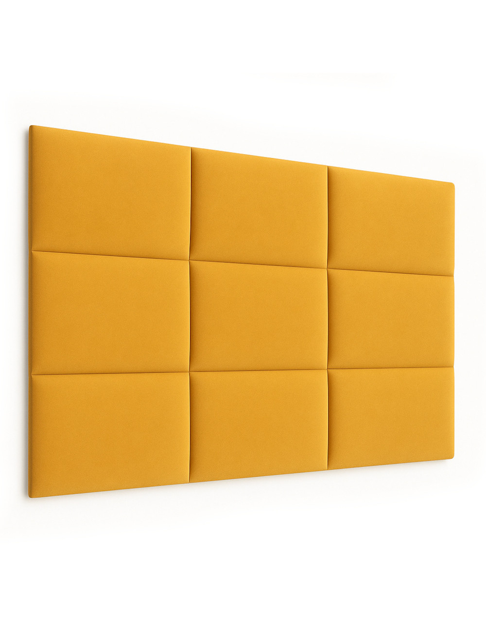 Upholstered Wall Panels Headboard Plush Velvet Velour Mustard