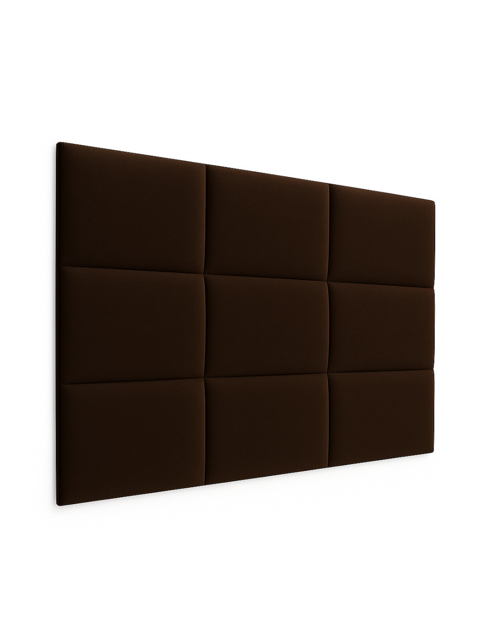 Upholstered Wall Panels Headboard Plush Velvet Velour Dark Brown