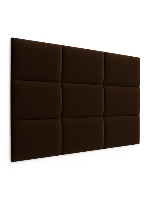 Upholstered Wall Panels Headboard Plush Velvet Velour Dark Brown