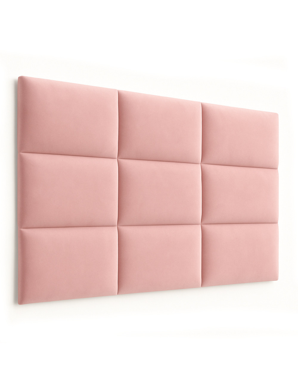 Upholstered Wall Panels Headboard Plush Velvet Velour Pink