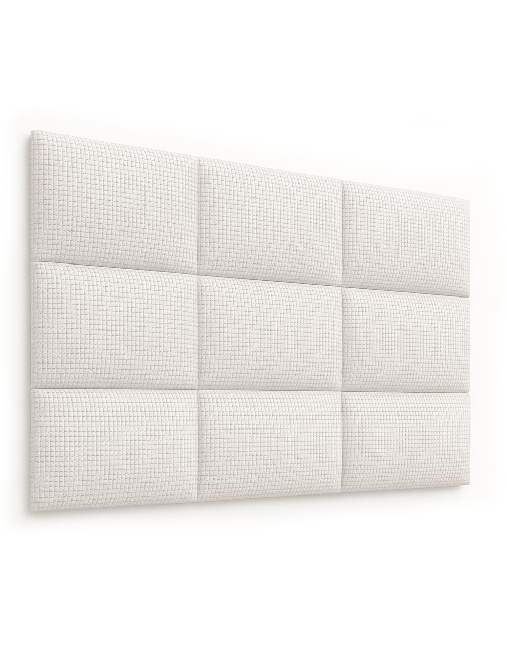 Upholstered Wall Panels Headboard Carbon Vinyl White