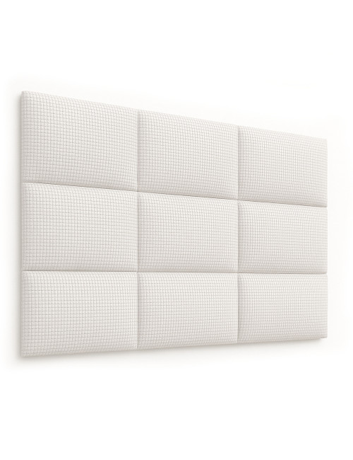 Upholstered Wall Panels Headboard Carbon Vinyl White