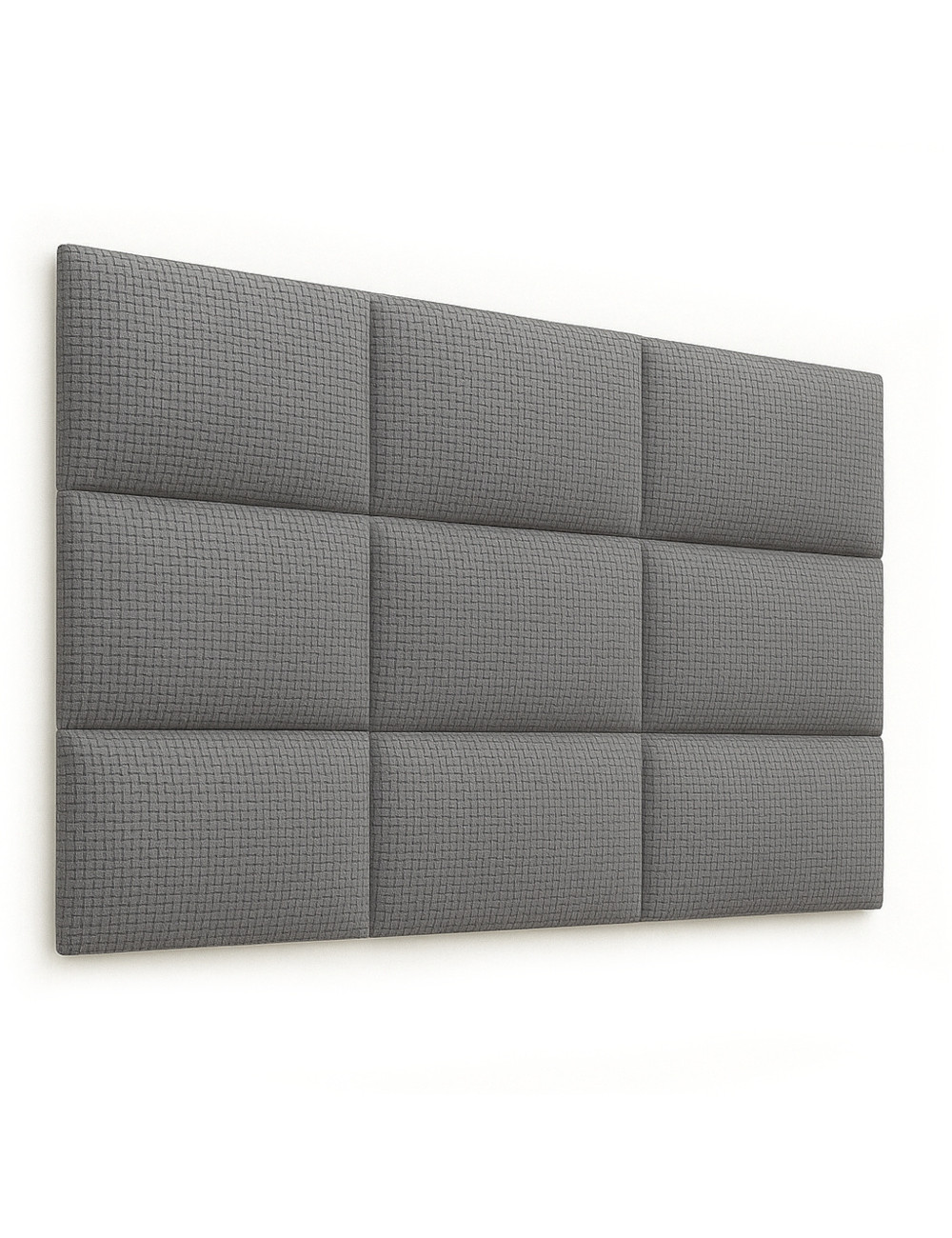 Upholstered Wall Panels Headboard Carbon Vinyl Silver