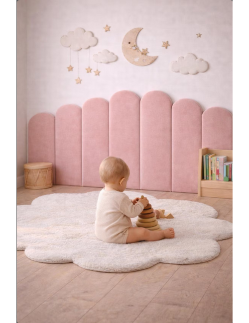 Kids Upholstered Fence Wall Panels | Nursery Headboard Panels | Velvet Wall Panels | Montessori Bed Headboard |