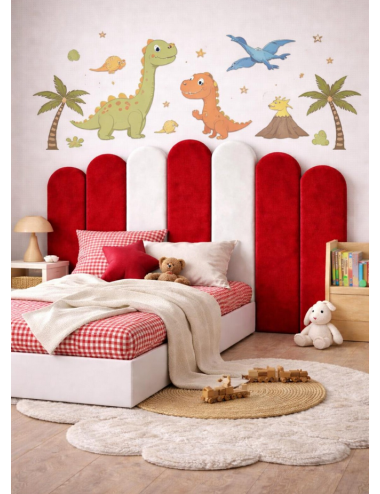 Kids Upholstered Fence Wall Panels | Nursery Headboard Panels | Velvet Wall Panels | Montessori Bed Headboard |