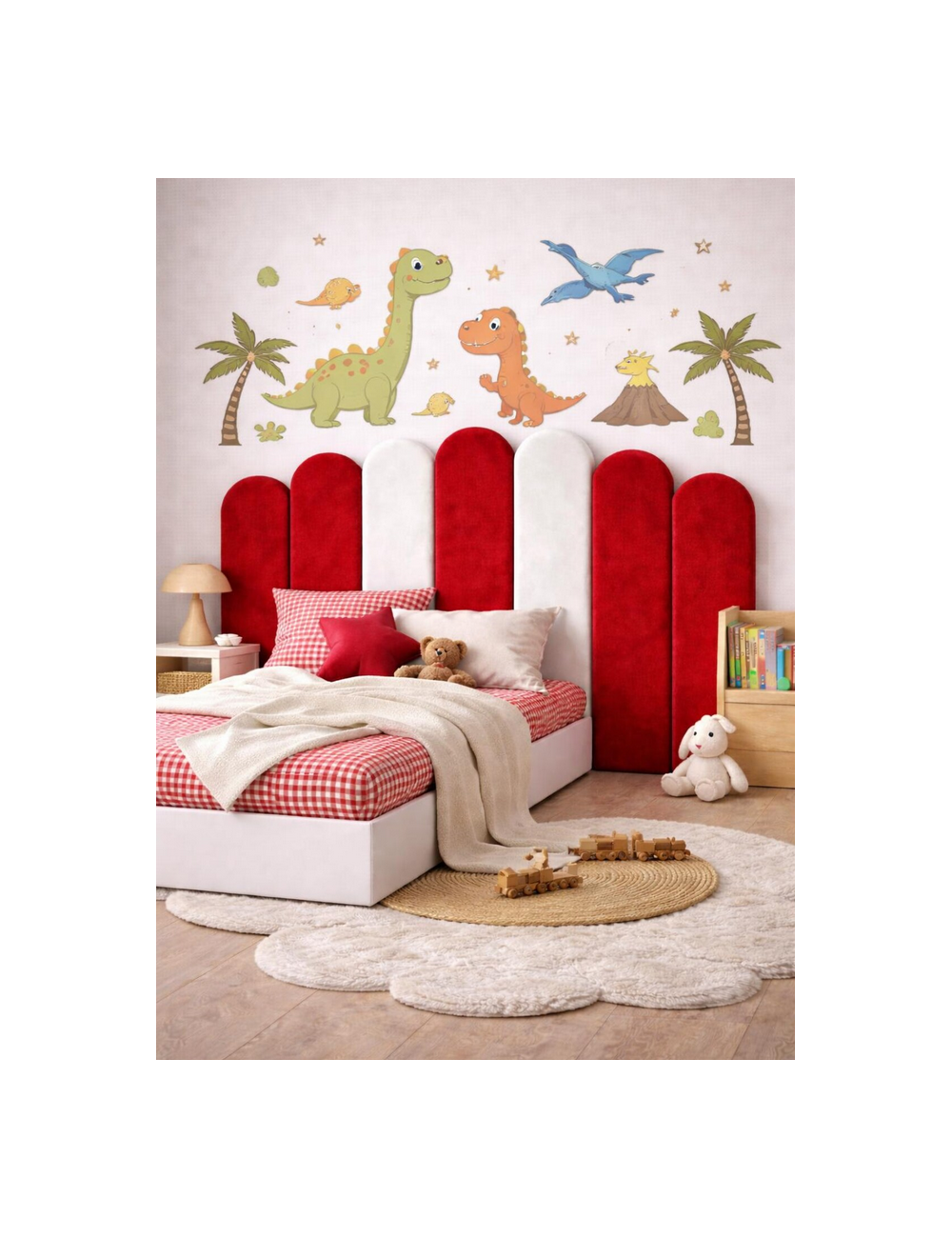 Kids Upholstered Fence Wall Panels | Nursery Headboard Panels | Velvet Wall Panels | Montessori Bed Headboard |