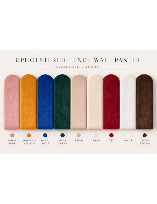 Kids Upholstered Fence Wall Panels | Nursery Headboard Panels | Velvet Wall Panels | Montessori Bed Headboard |