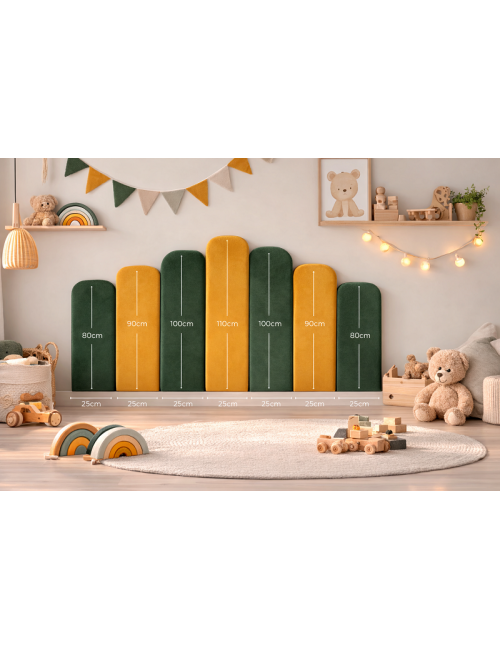 Kids Upholstered Fence Wall Panels | Nursery Headboard Panels | Velvet Wall Panels | Montessori Bed Headboard |