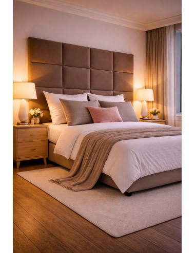 Upholstered Wall Panels Headboard Plush Velvet Velour Mole