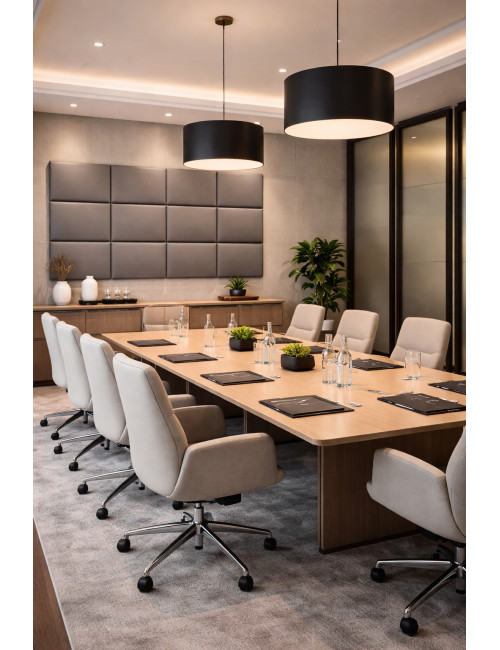 Upholstered Wall Panels Headboard Genuine Leather Grey