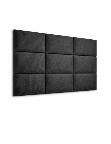 Upholstered Wall Panels Headboard Carbon Vinyl Black