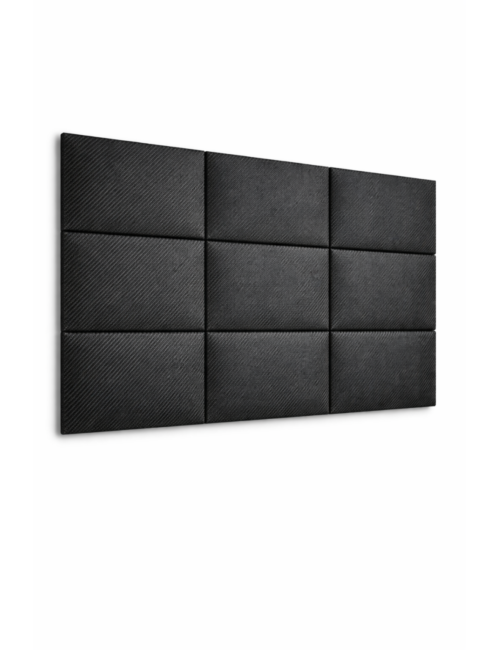 Upholstered Wall Panels Headboard Carbon Vinyl Black