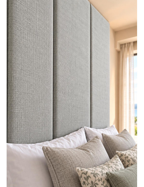 Linen Upholstered Wall Panels Premium Warwick Fabric Padded Headboard UK Made