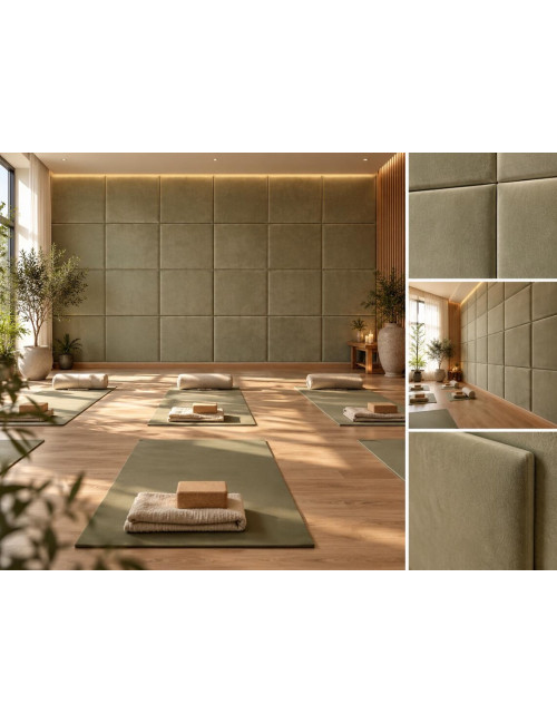 Luxury Velvet Wall Panels for Yoga & Pilates Studios | Bespoke Wellness Feature Wall