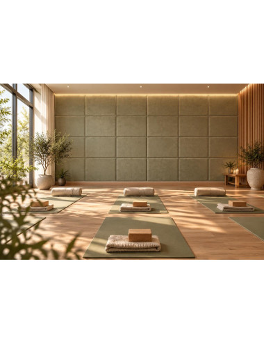 Luxury Velvet Wall Panels for Yoga & Pilates Studios | Bespoke Wellness Feature Wall